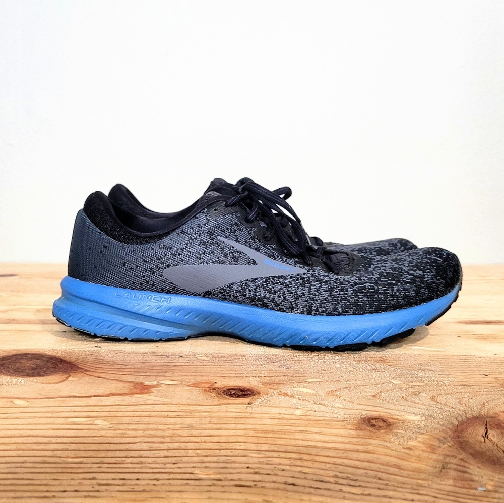 Brooks Launch 6 Running Shoes Black Blue Mesh Athletic 1102971D011 Size 10 - Picture 8 of 11